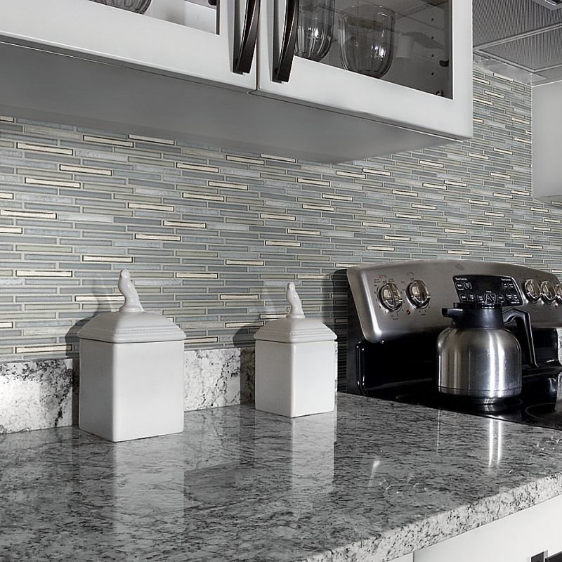Shaw Floors Ceramic Solutions Molten Linear Glass Pewter