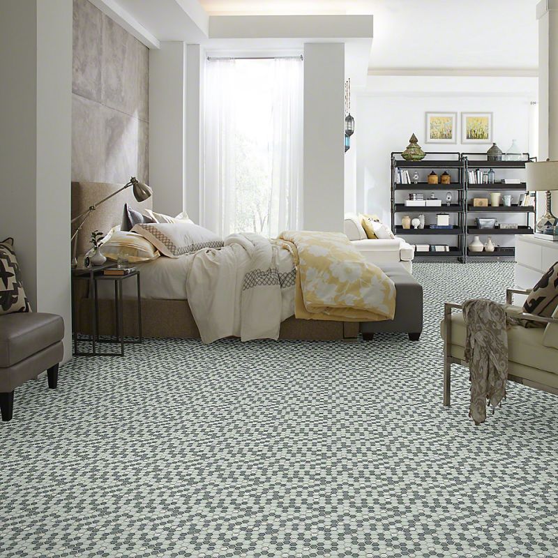 Shaw Floors Ceramic Solutions Molten Hexagon Glass Nickel