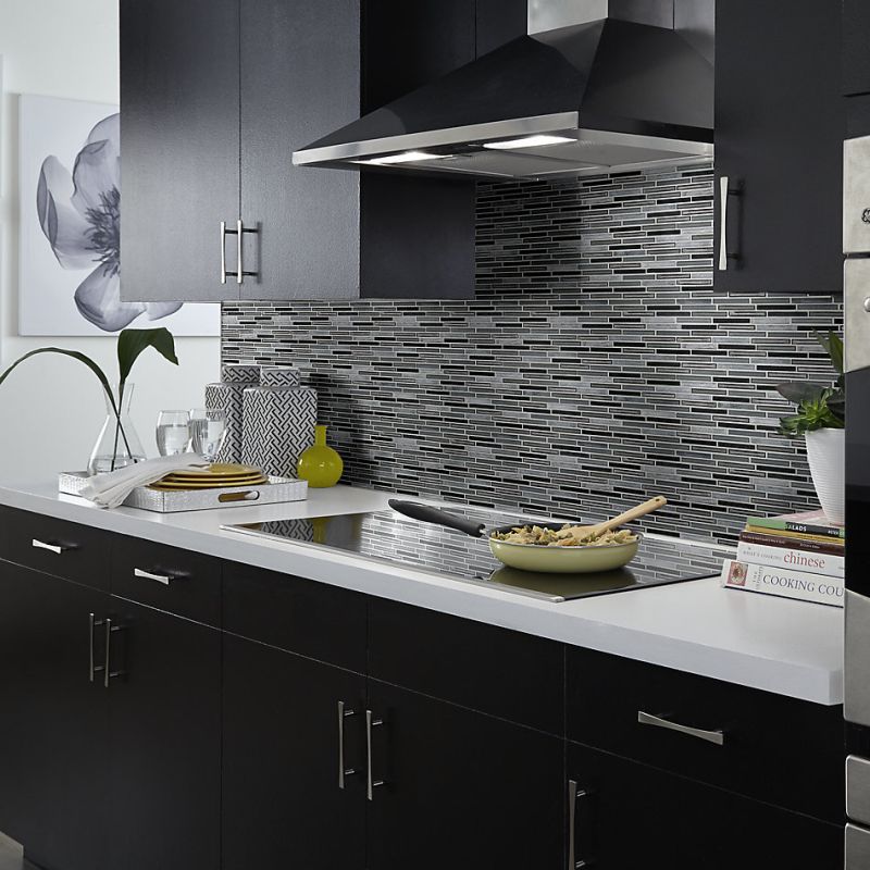 Shaw Floors Ceramic Solutions Molten Linear Glass Obsidian