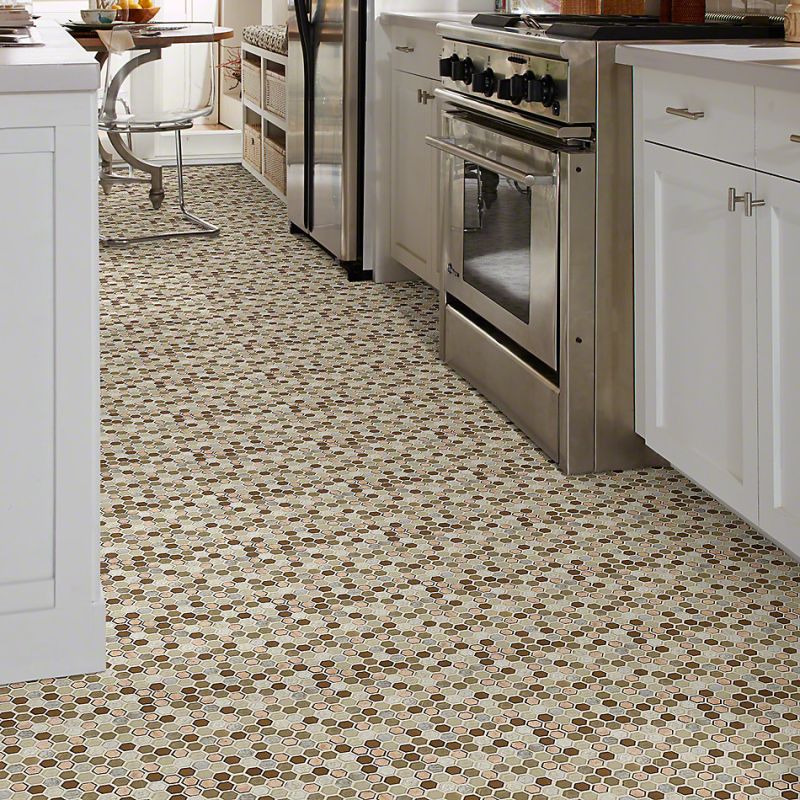 Shaw Floors Ceramic Solutions Molten Hexagon Glass Penny