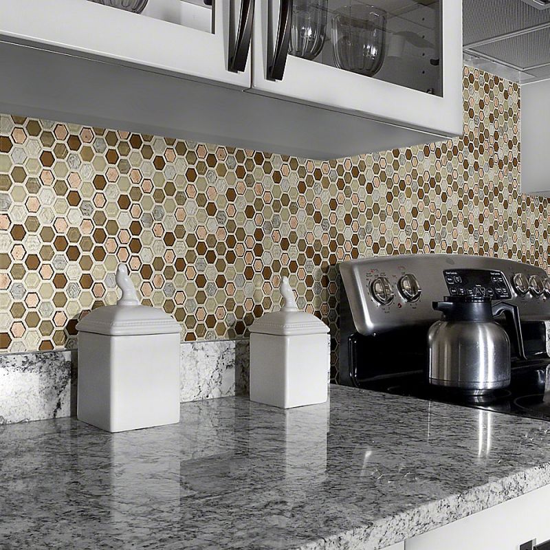 Shaw Floors Ceramic Solutions Molten Hexagon Glass Penny