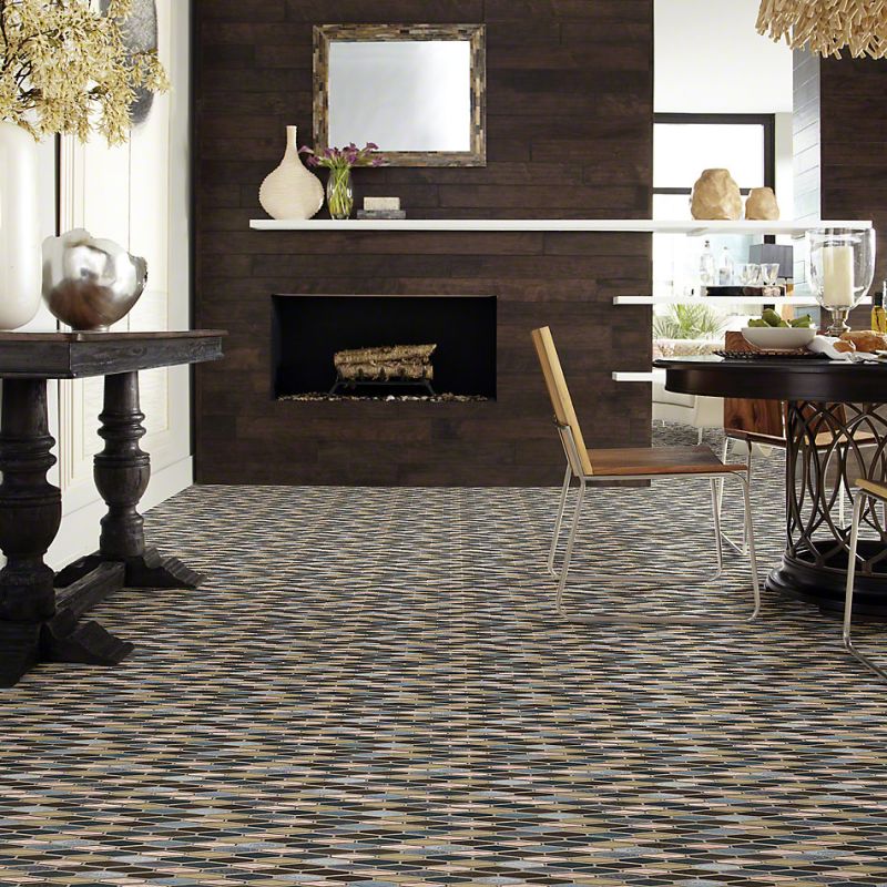 Shaw Floors Ceramic Solutions Molten Stretch Hexagon Glass Bronze