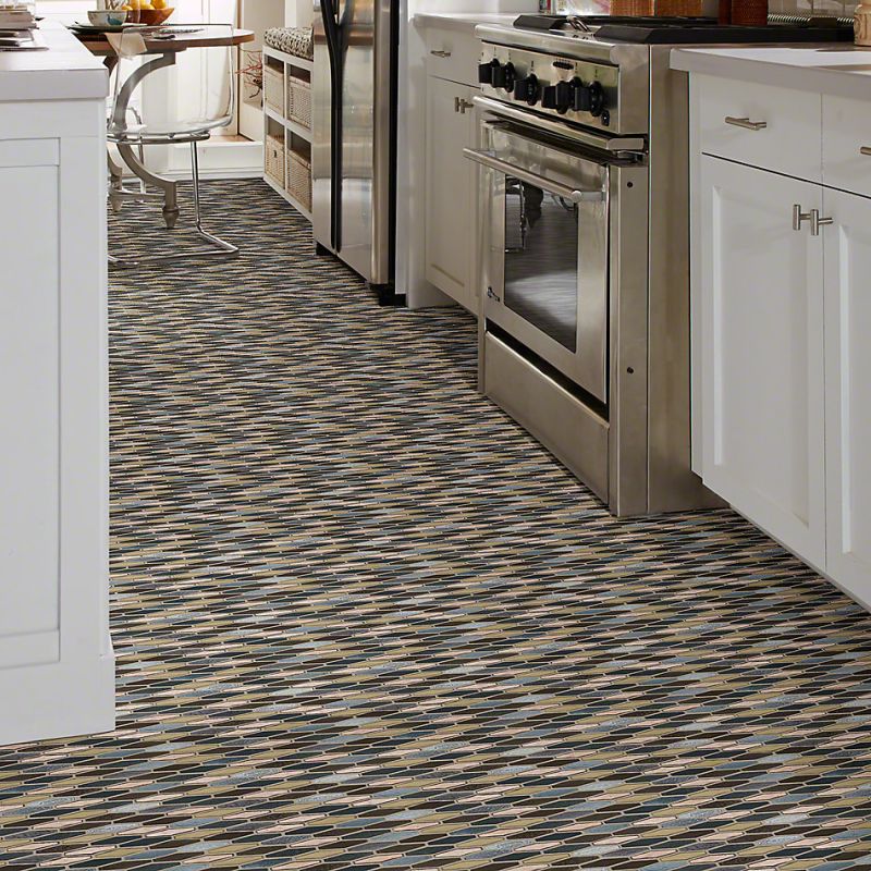 Shaw Floors Ceramic Solutions Molten Stretch Hexagon Glass Bronze