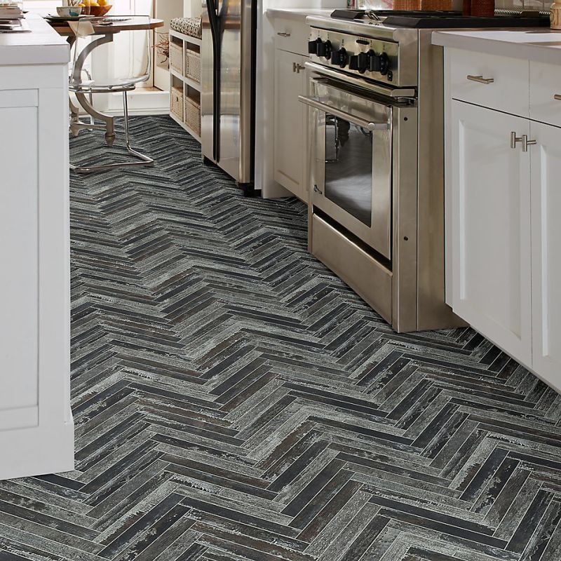 Shaw Floors Ceramic Solutions Fusion Herringbone Mosaic Lithium