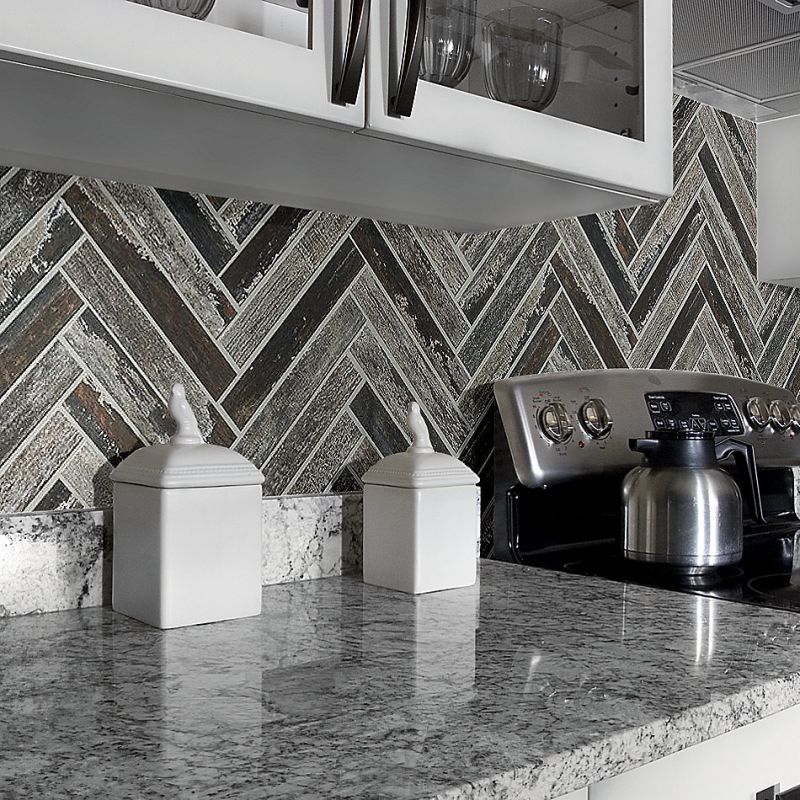 Shaw Floors Ceramic Solutions Fusion Herringbone Mosaic Copper