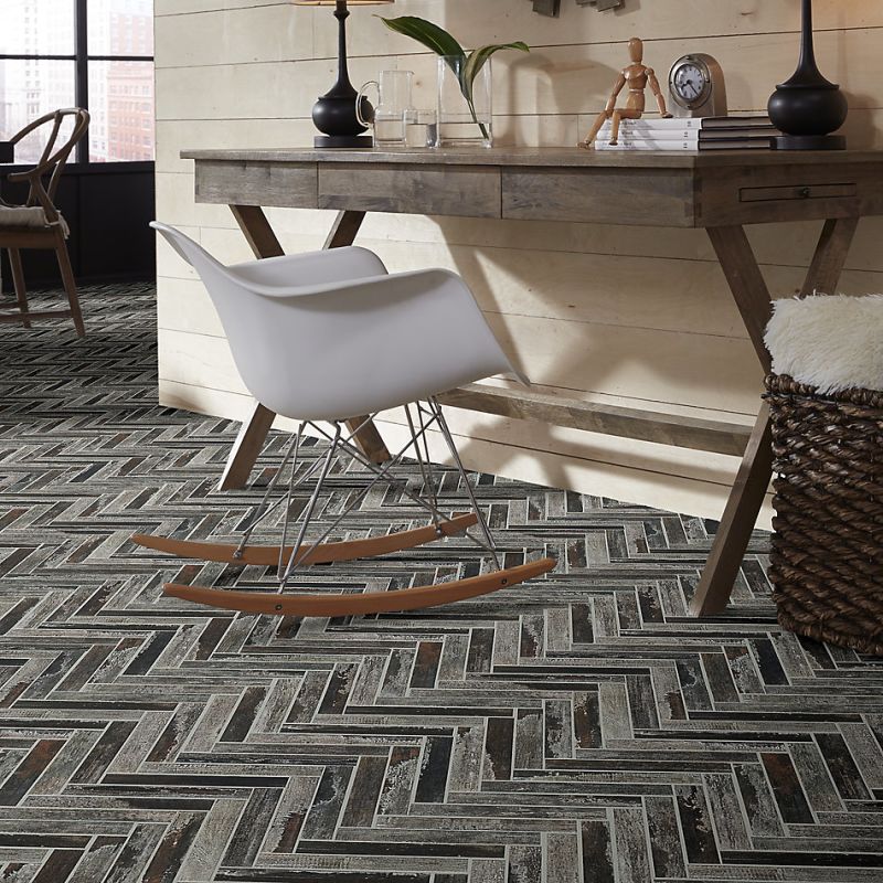 Shaw Floors Ceramic Solutions Fusion Herringbone Mosaic Copper