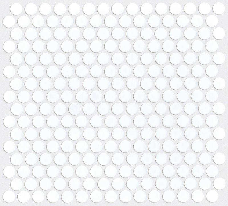 Shaw Floors Ceramic Solutions Coolidge Matte Penny Round White