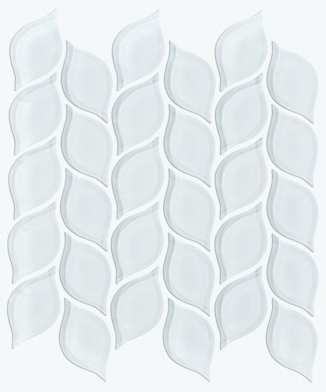 Shaw Floors Ceramic Solutions Cardinal Petal Glass Mosaic Ice