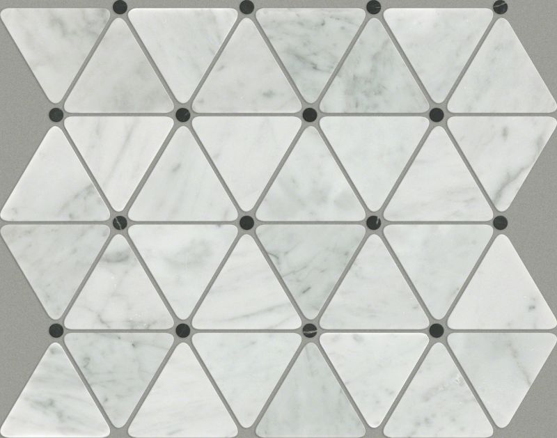 Shaw Floors Ceramic Solutions Chateau Triangle W/Dot Bianco Carrara