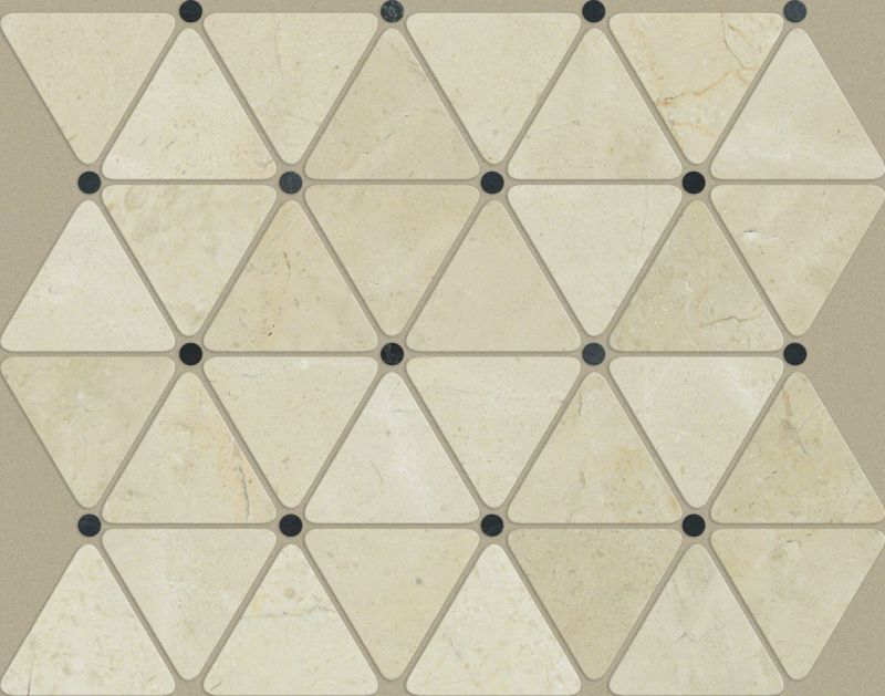 Shaw Floors Ceramic Solutions Chateau Triangle W/Dot Crema Marfil