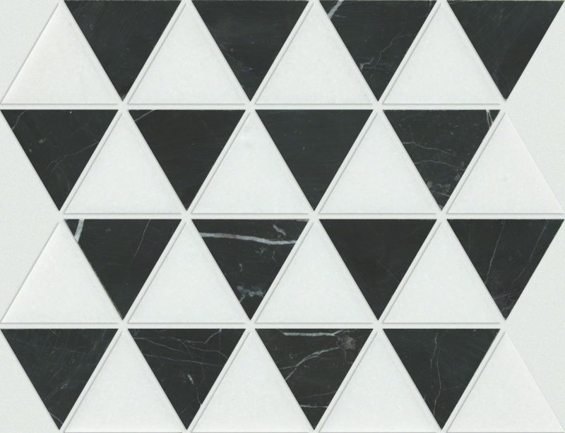 Shaw Floors Ceramic Solutions Chateau Triangle Mix Thassos/Bianco