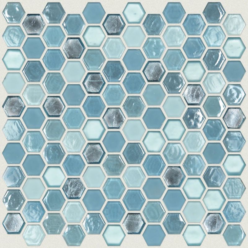 Shaw Floors Ceramic Solutions Molten Hexagon Glass Santorini