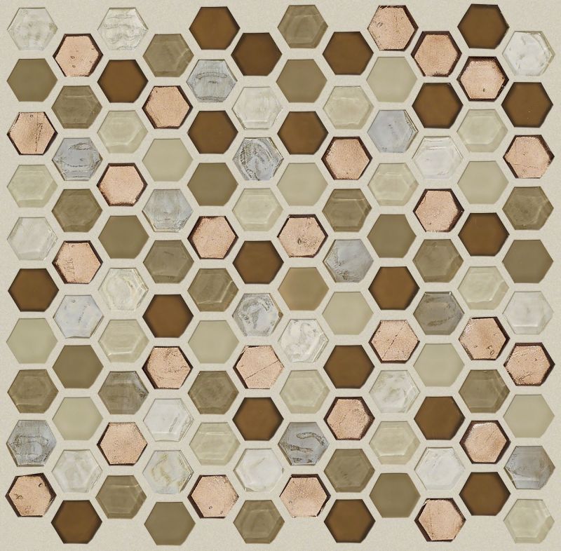 Shaw Floors Ceramic Solutions Molten Hexagon Glass Penny