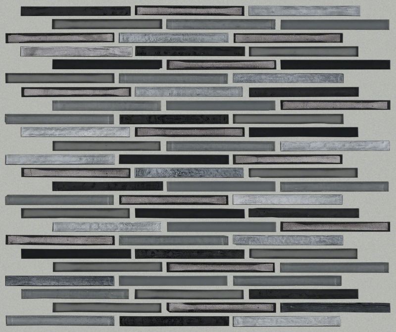 Shaw Floors Ceramic Solutions Molten Linear Glass Obsidian