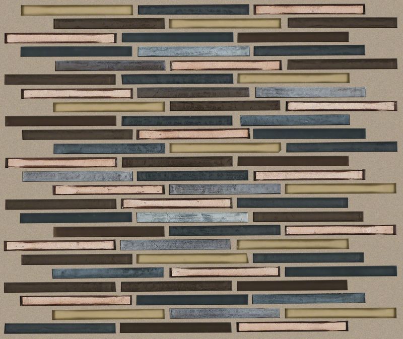 Shaw Floors Ceramic Solutions Molten Linear Glass Bronze