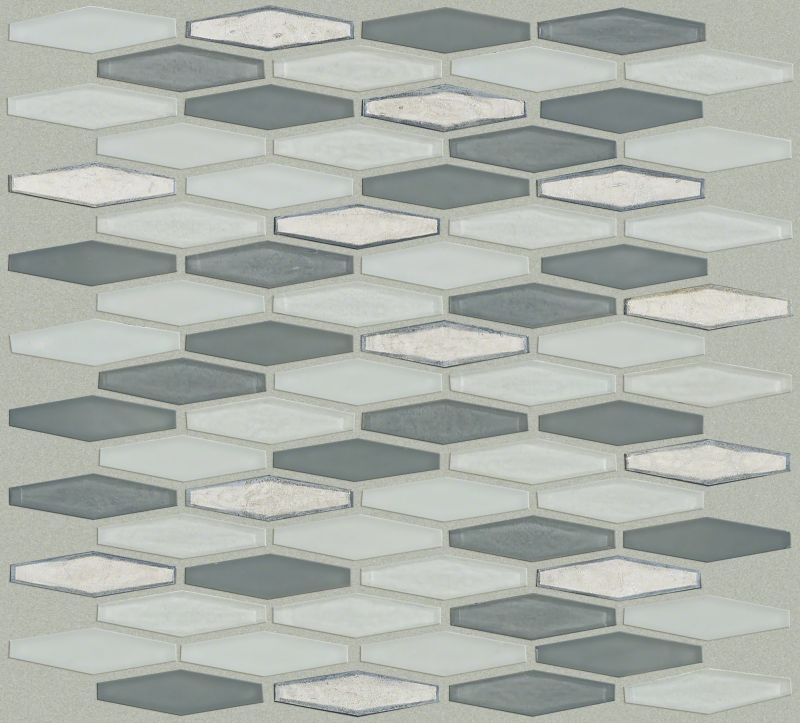 Shaw Floors Ceramic Solutions Molten Stretch Hexagon Glass Nickel