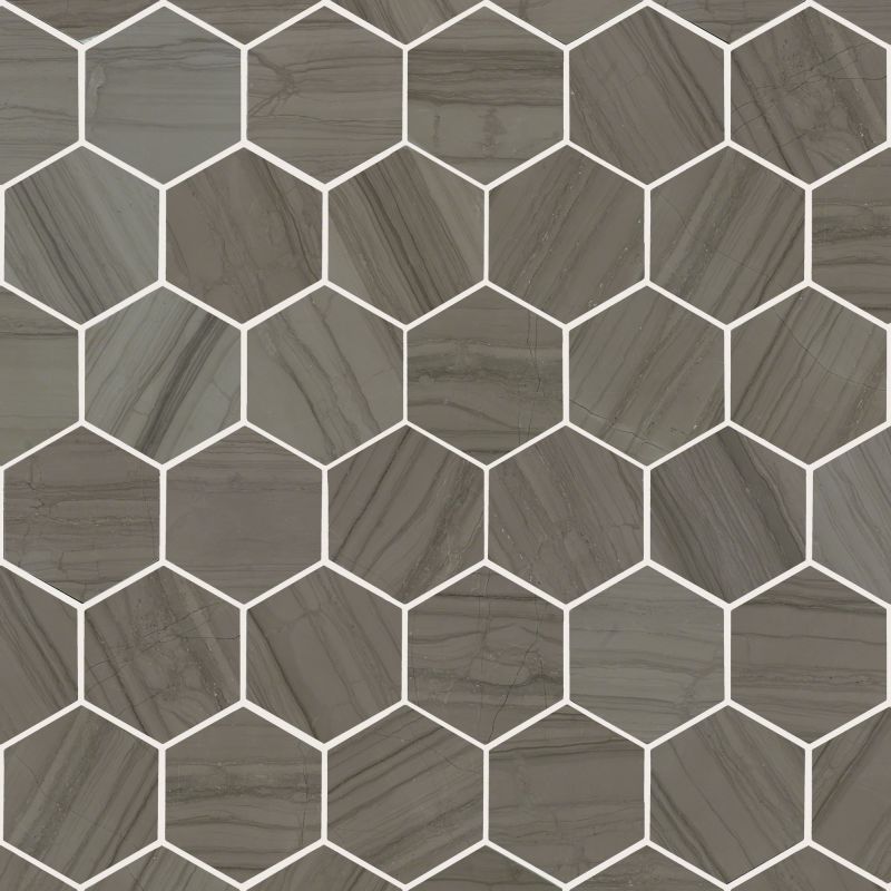 Shaw Floors Ceramic Solutions Chateau Hexagon Mosaic Urban Grey