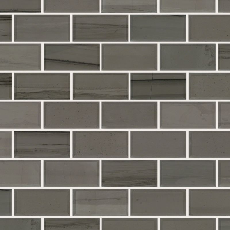 Shaw Floors Ceramic Solutions Chateau 2x4 Beveled Edge Mosai Urban Grey