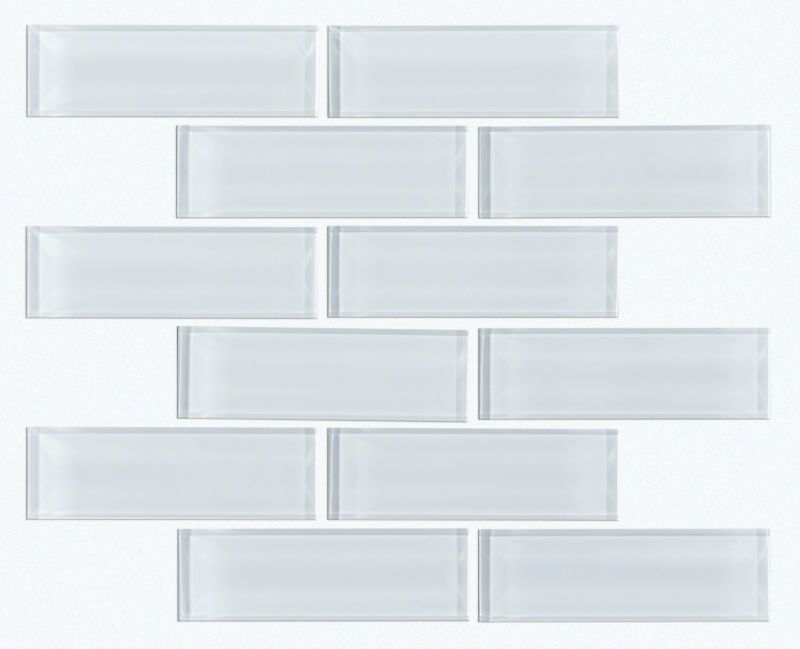 Shaw Floors SFA Paramount Subway Glass Mosaic Ice
