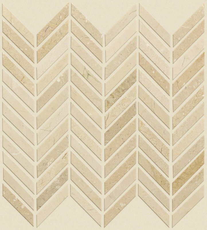 Shaw Floors SFA Pearl Chevron Mosaic Crema Marfil