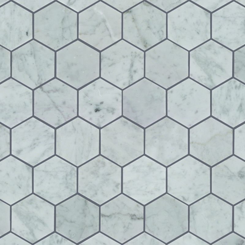 Shaw Floors SFA Pearl Mosaic Hex Bianco Carrara