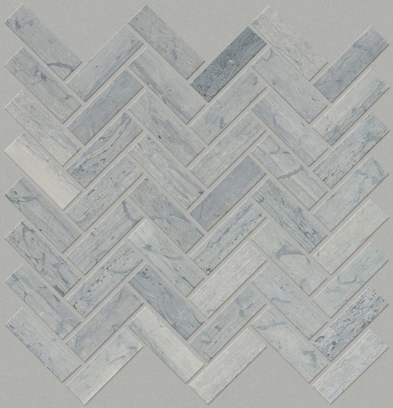 Shaw Floors SFA Pearl Herringbone Mosaic Blue Grigio