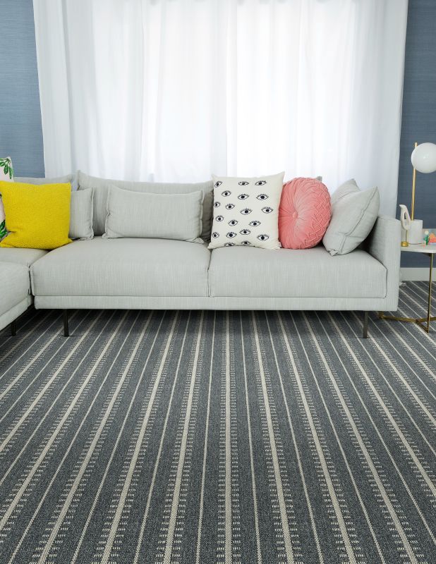 Shop Crescent Ticking Stripe Lake Side TSTRI-31993-15-CT Carpet