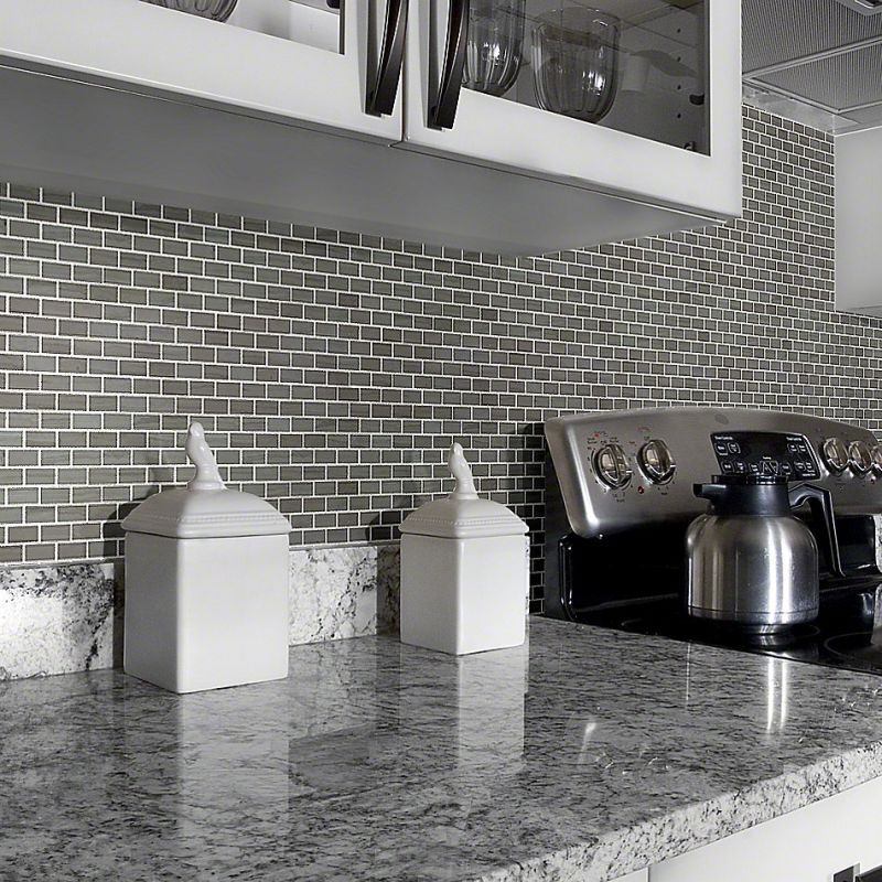 Shaw Floors Ceramic Solutions Chateau Mini Brick Mosaic Urban Grey