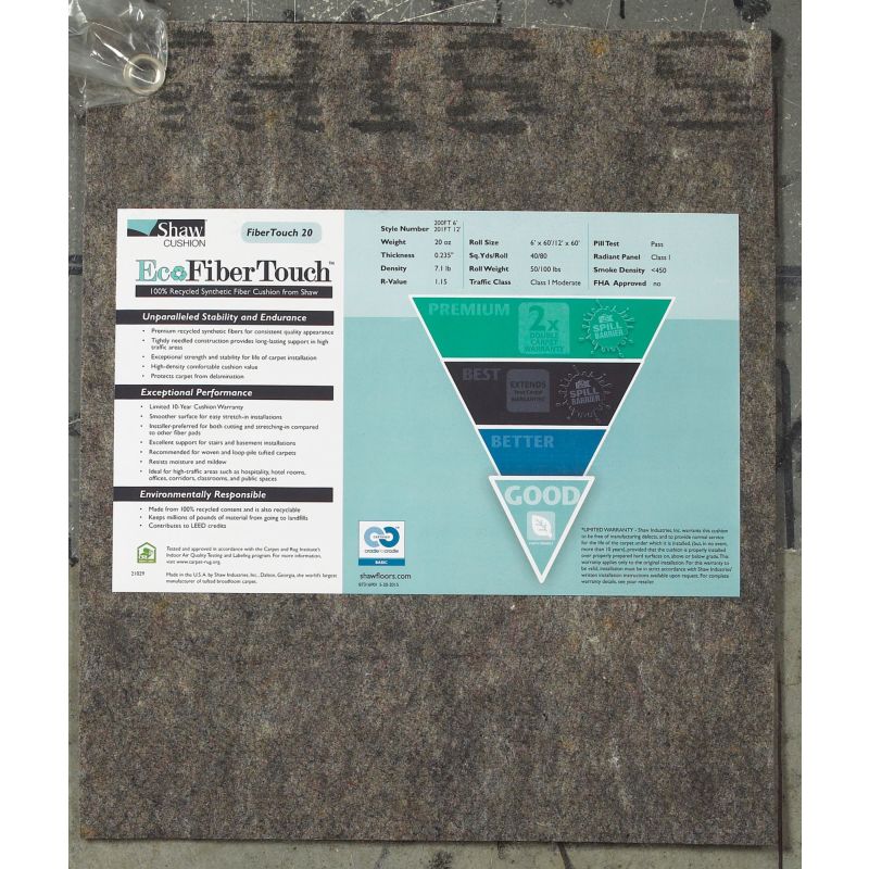 Philadelphia Commercial Eco Edge Cushion Fibertouch 20-12 Grey