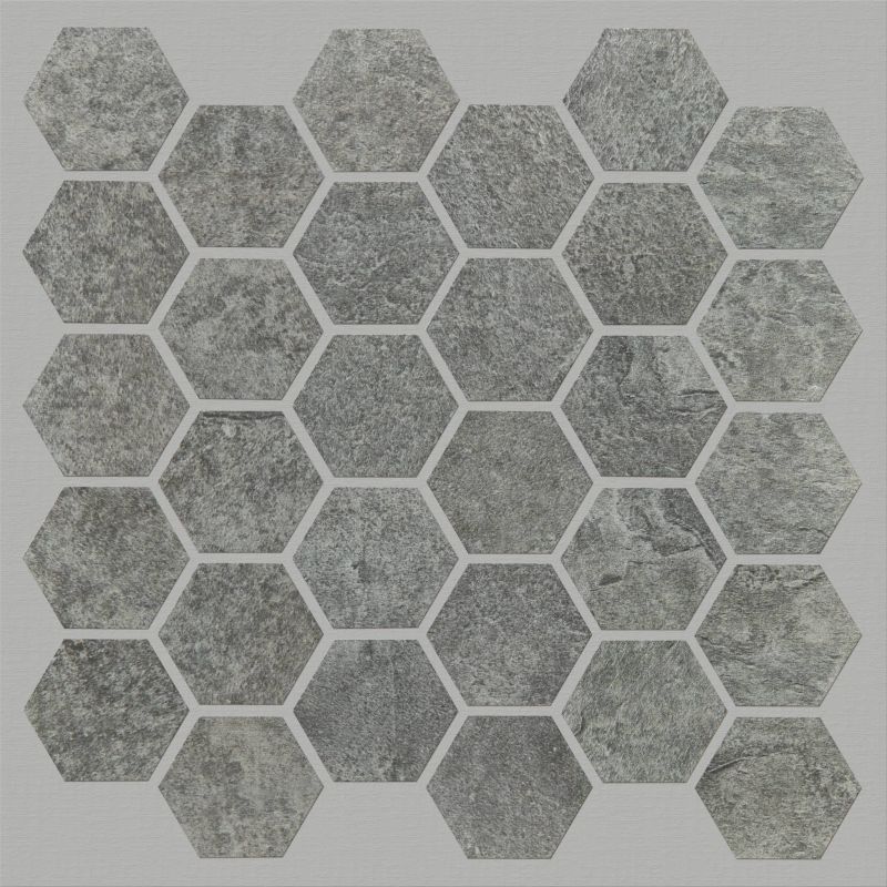 Shaw Floors Ceramic Solutions Crown Hex Mosaic Smoke