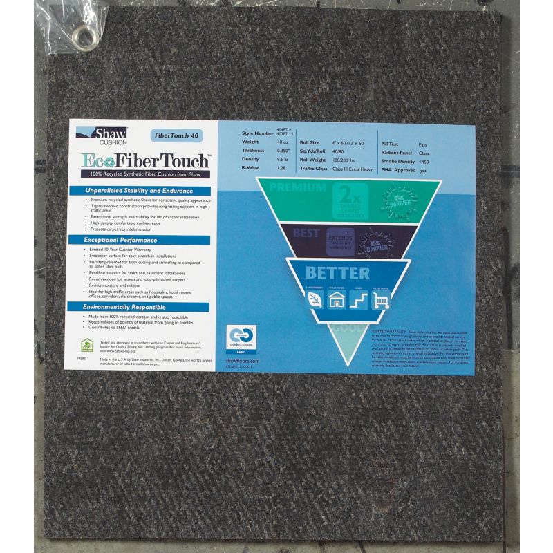 Philadelphia Commercial Eco Edge Cushion Fibertouch 40-6 Grey