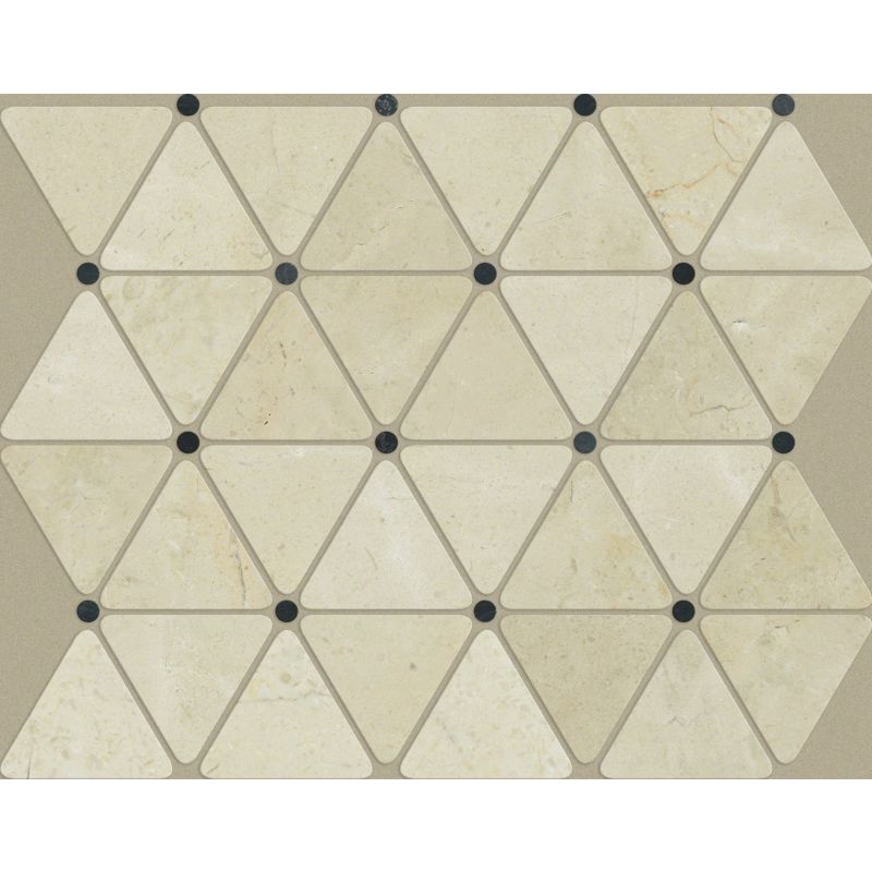 Shaw Floors Ceramic Solutions Chateau Triangle W/Dot Crema Marfil