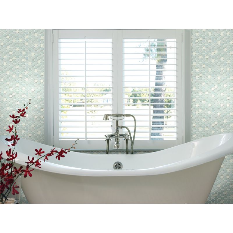 Shaw Floors Ceramic Solutions Molten Hexagon Glass Platinum