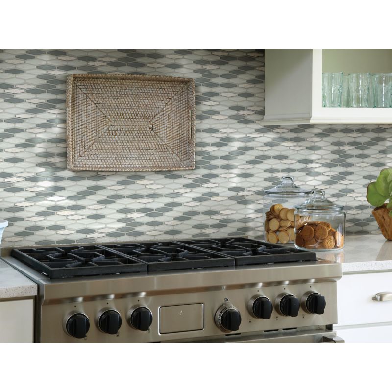 Shaw Floors Ceramic Solutions Molten Stretch Hexagon Glass Nickel