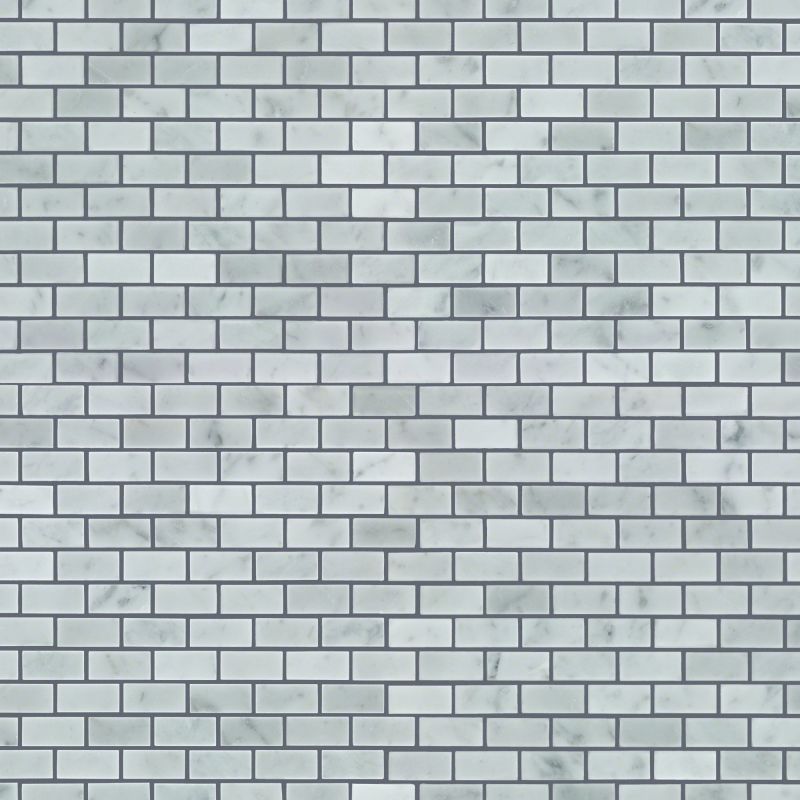 Shaw Floors Ceramic Solutions Chateau Mini Brick Mosaic Bianco Carrara