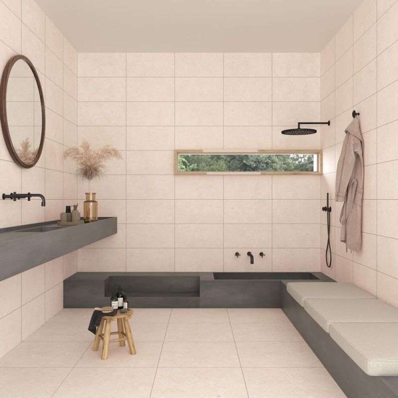 Emser Letrav Beige 12 in. x 24 in. Porcelain Tile